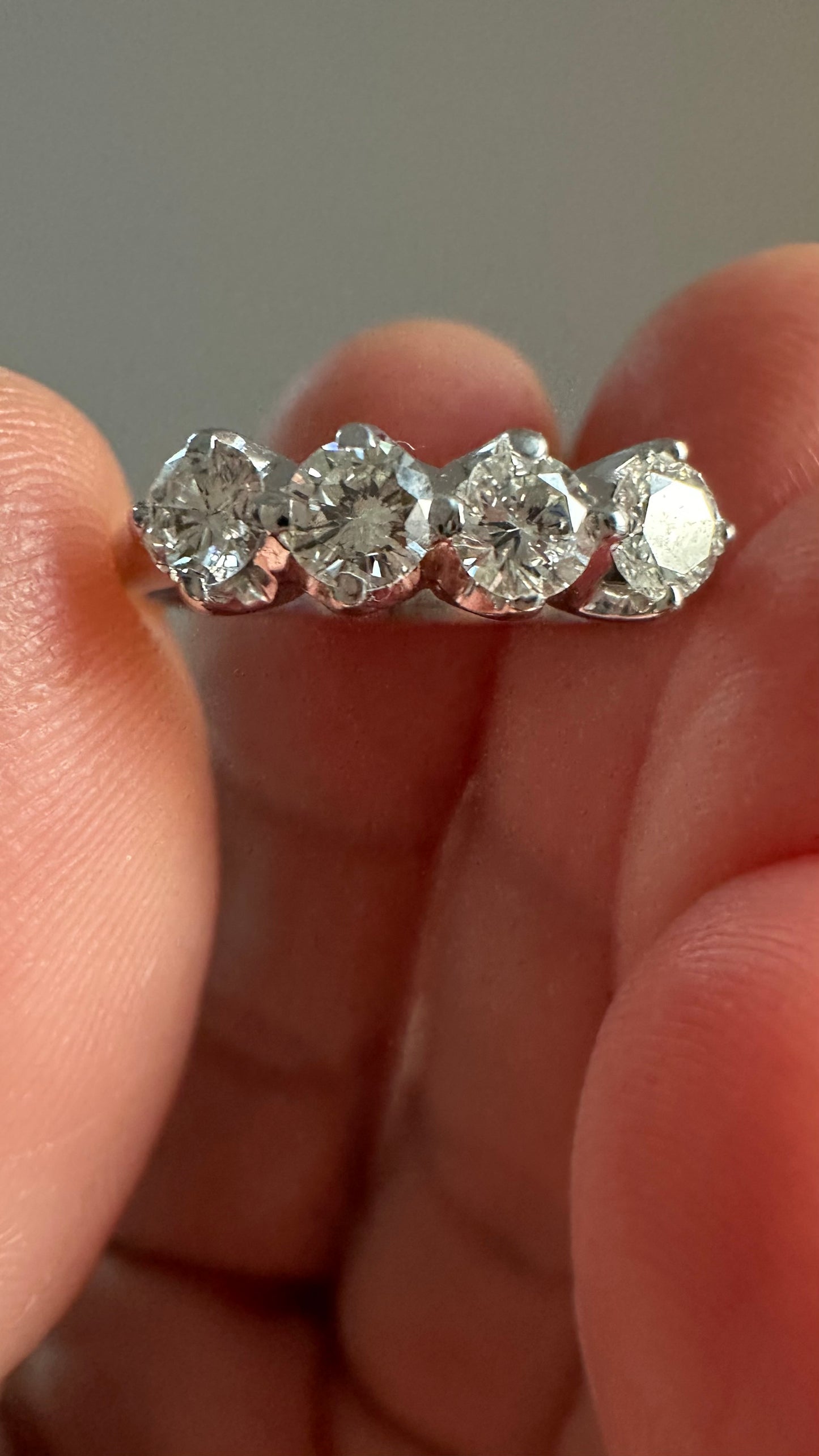 Classic antique  4 stone diamond 14k ring 1 +cttw