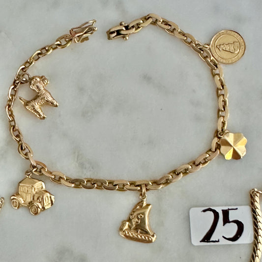 Swedish 18k charm bracelet