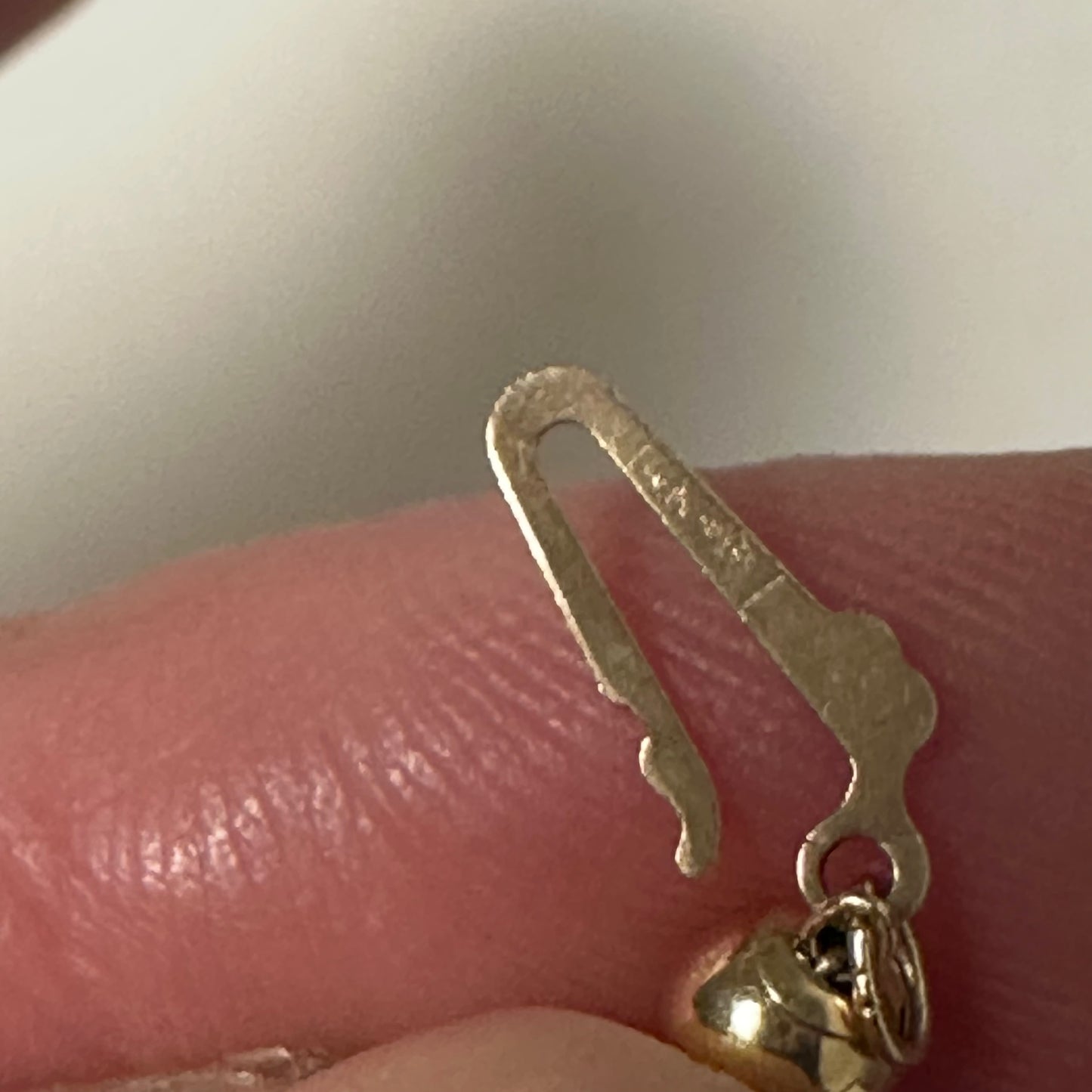 Vintage 14k glossy gold beaded necklace 18”