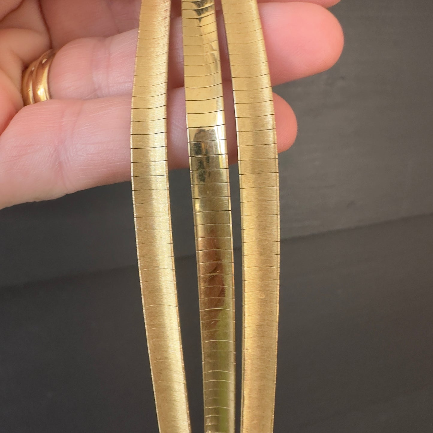 Vintage 18k Lux Italian Three Strand bracelet 50G