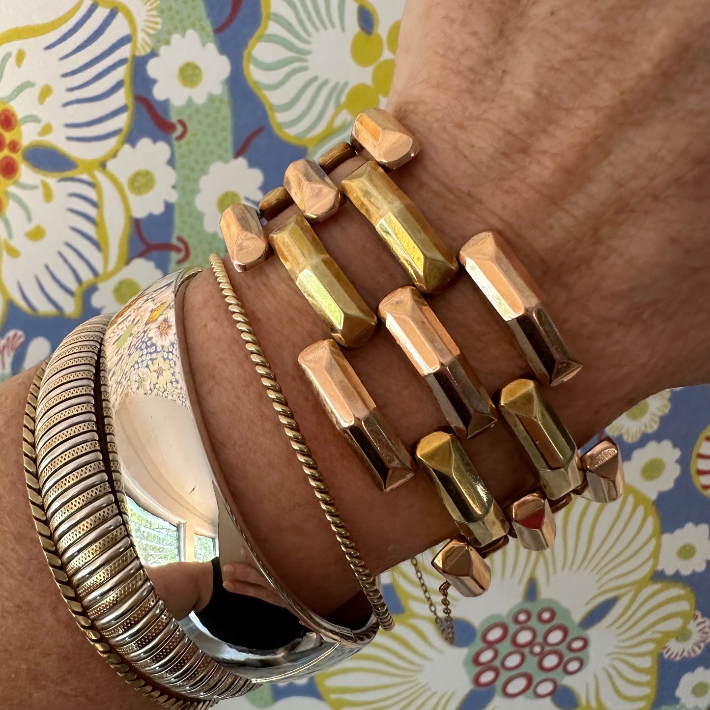 Vintage 50's Gold Gate Link Bracelet- 52 Grams