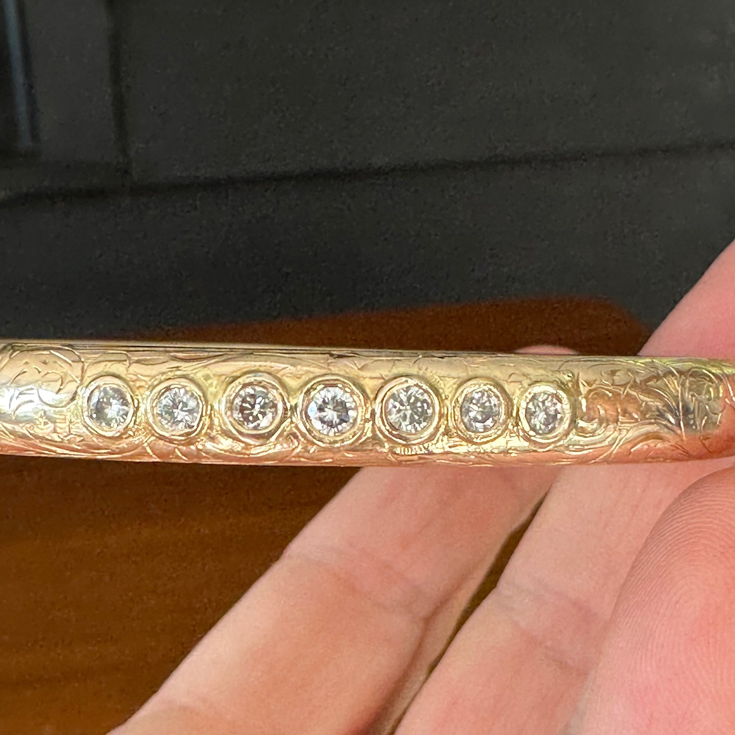 Antique 1890’s Diamond 14k gold bracelet