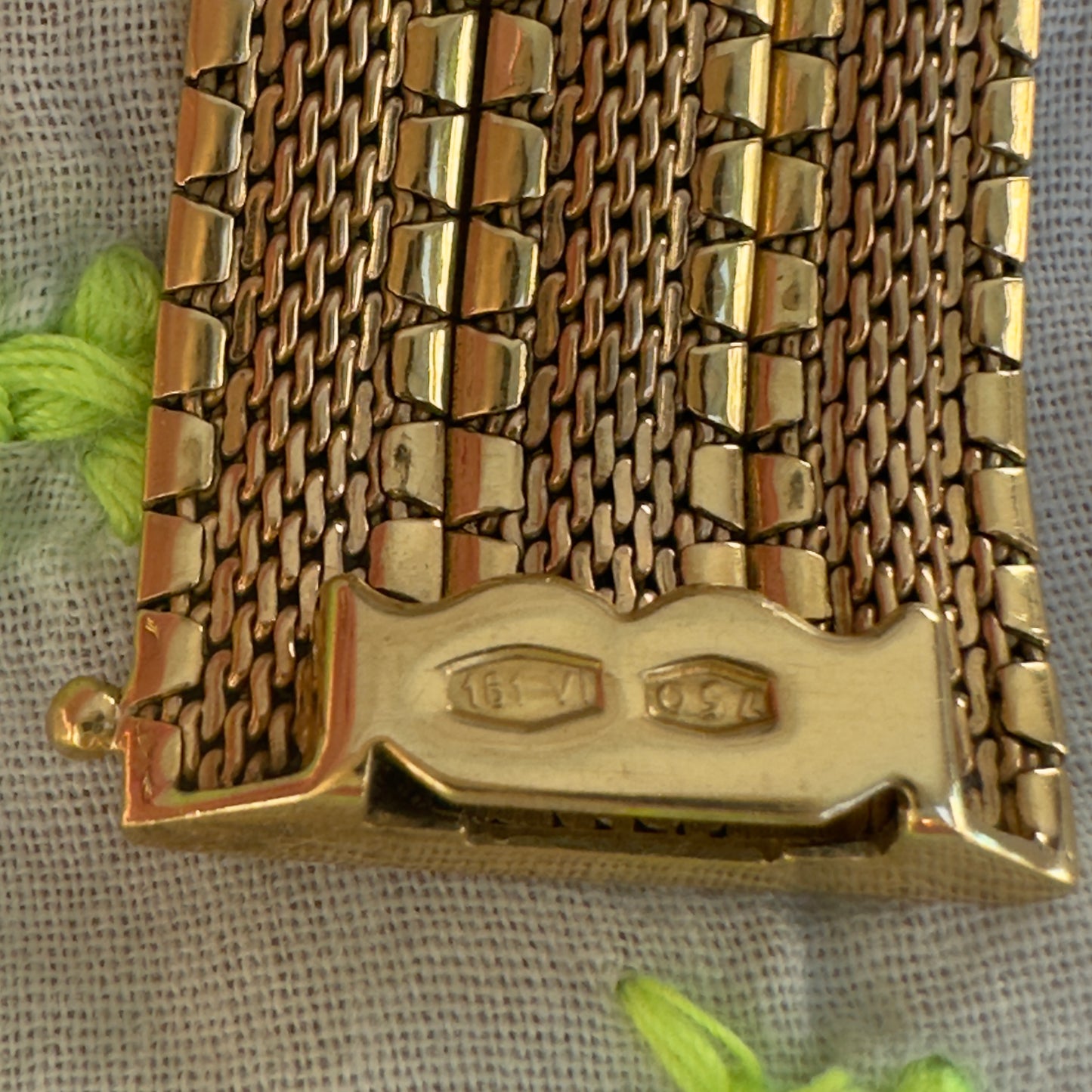 Vintage 18k Lux Italian Three Strand bracelet 50G