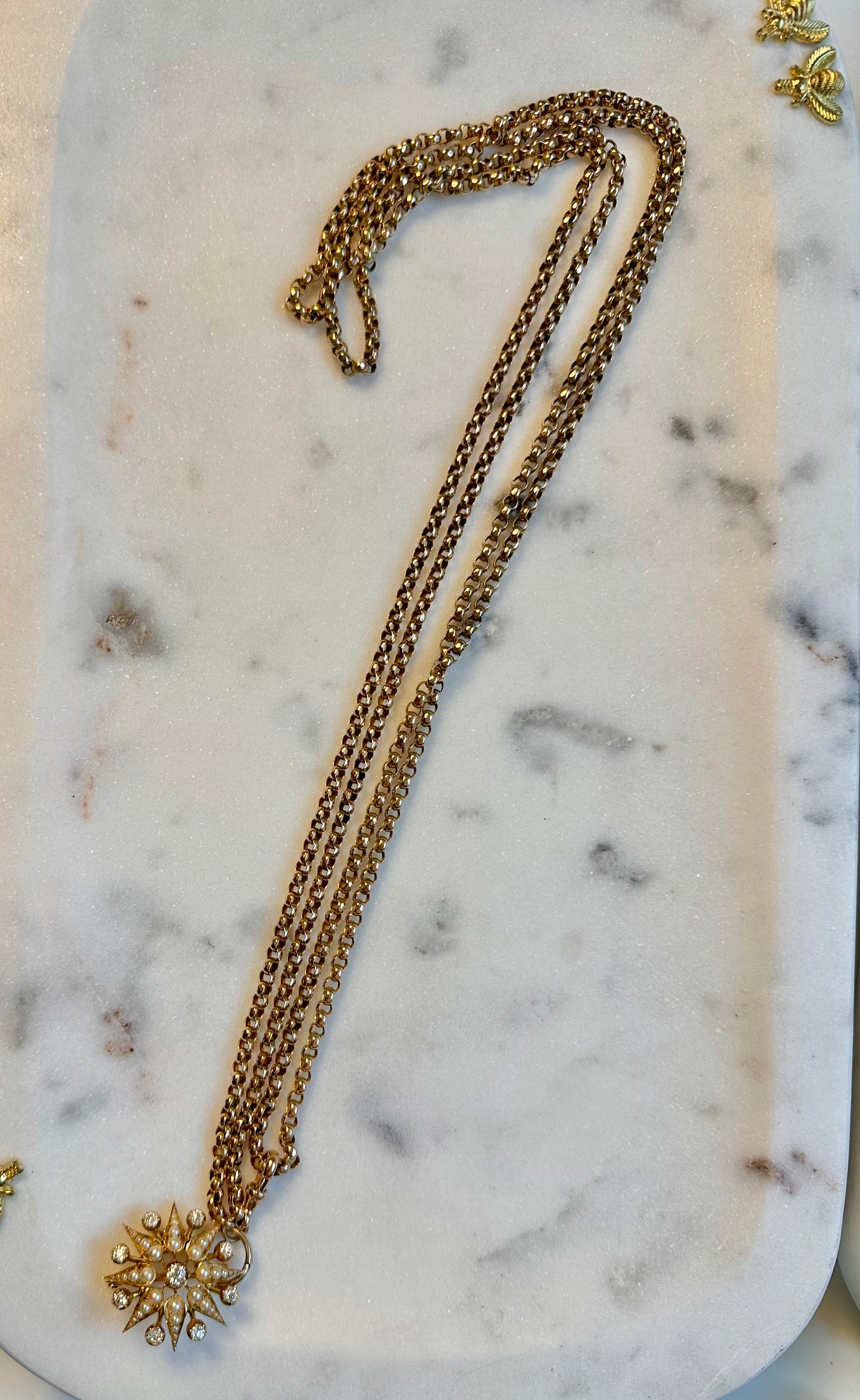 Victorian Long Belcher Chain 9k 46g