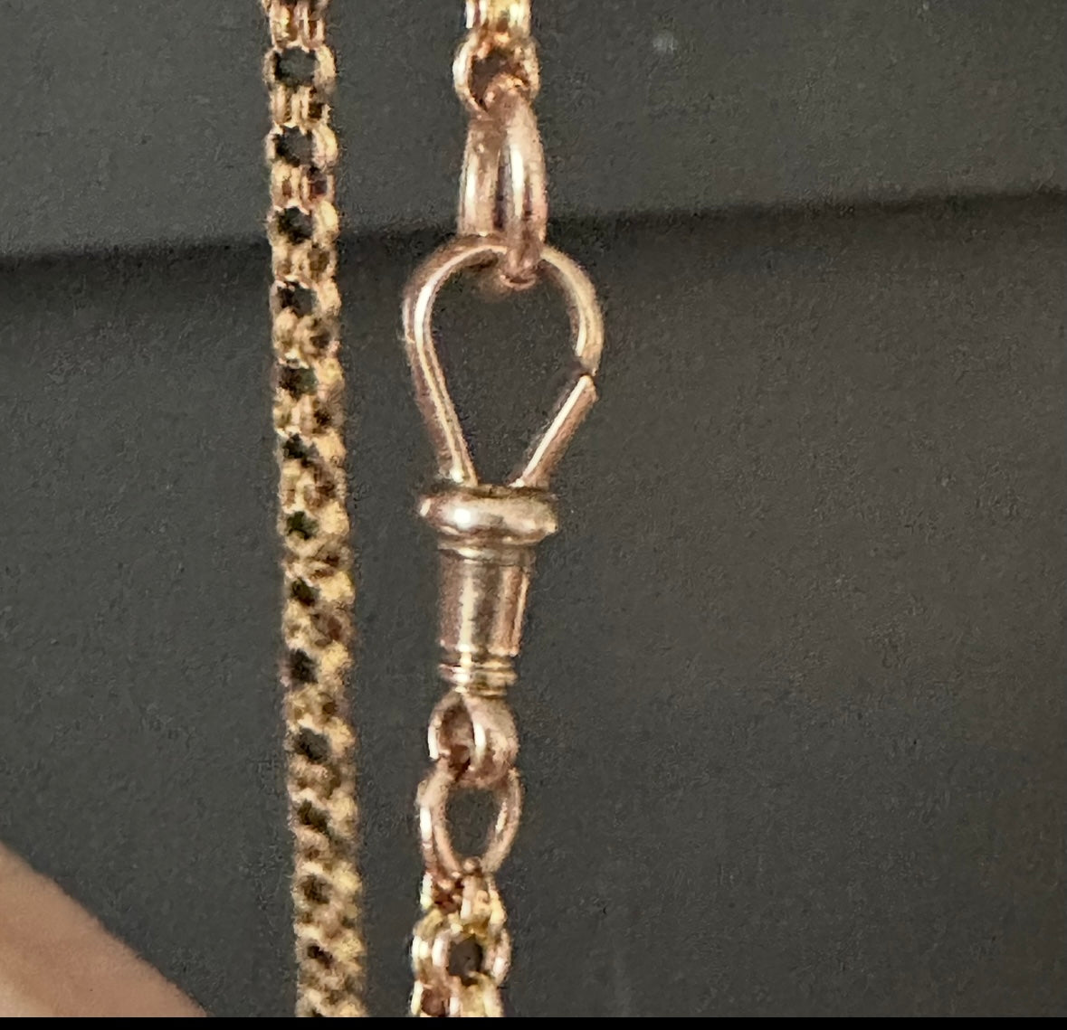 Antique 9ct Gold Ribbed Rolo Watch Chain – 28”  |  2.5 mm  Victorian / Edwardian Era