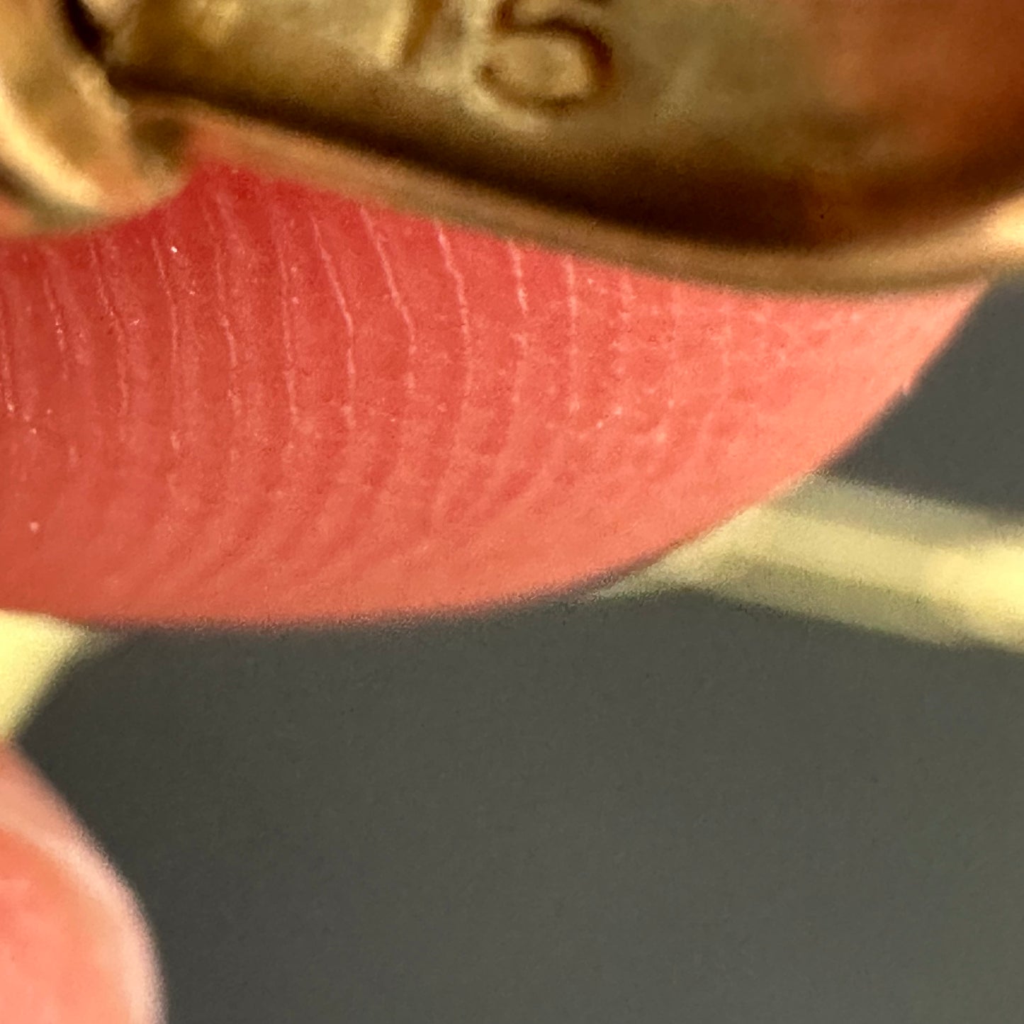 Trombone link watch chain marked  and tests 15k 14.5 inches long