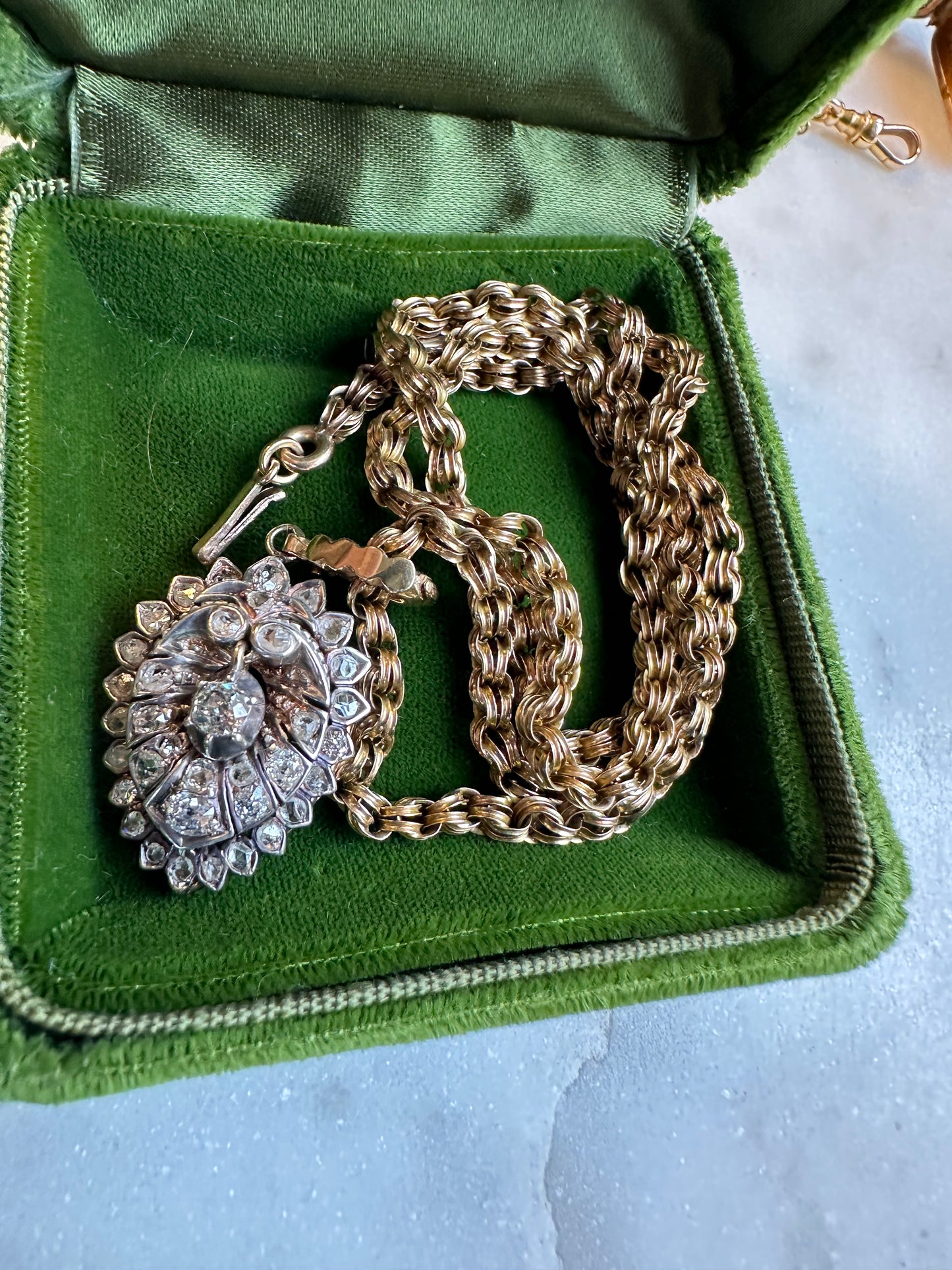 Victorian 14K Gold kings link Byzantine Chain Necklace – 19.5 Inches, 10.8g