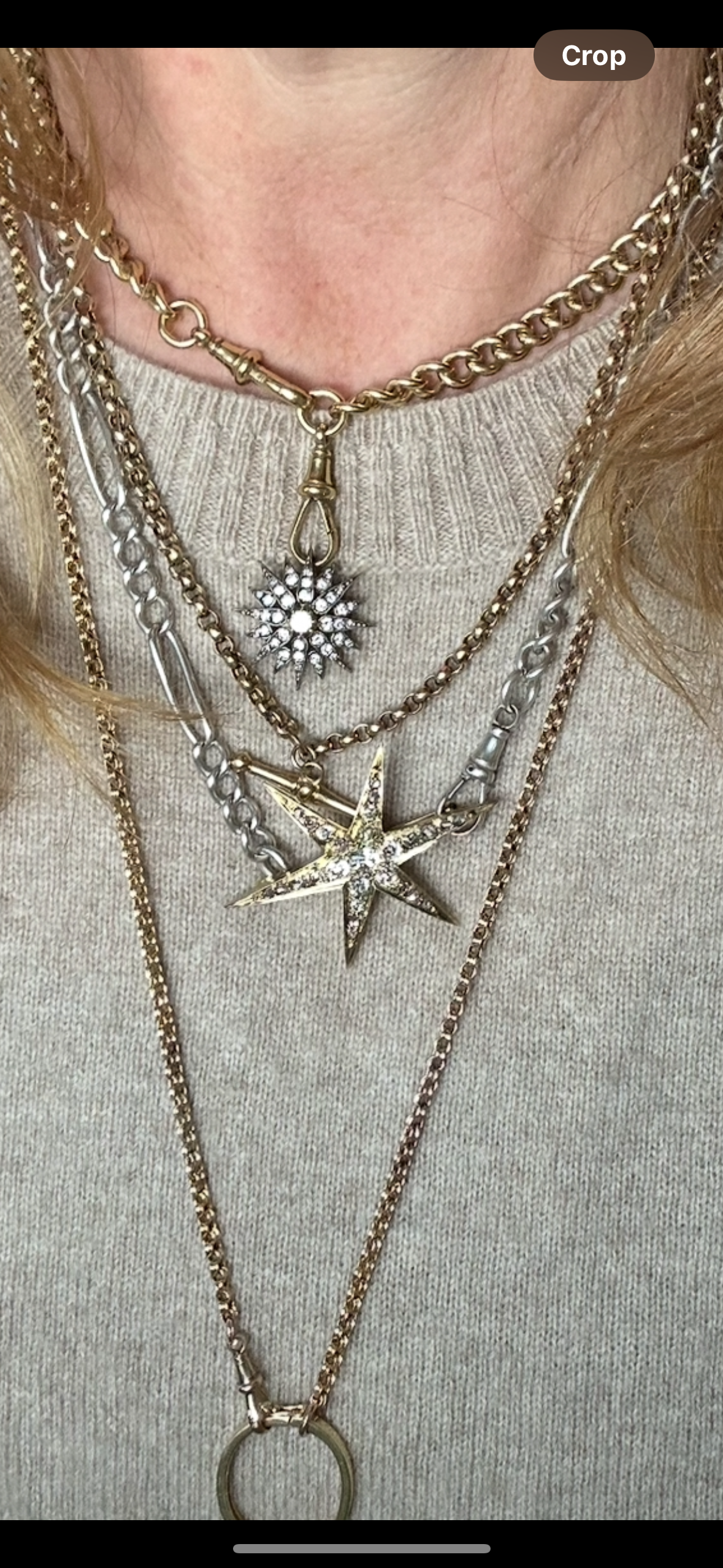 Antique 9k Belcher/ Rolo chain with TBar