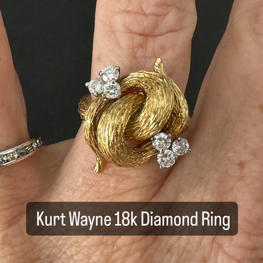 Kurt Wayne 18kt Yellow Gold & Diamond Ring, 11 G Size: 6