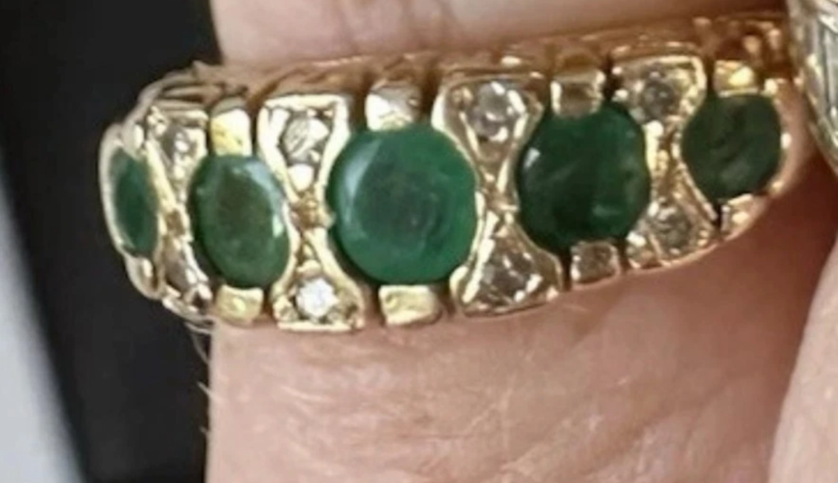 Antique 14k emerald and diamond more pictures coming
