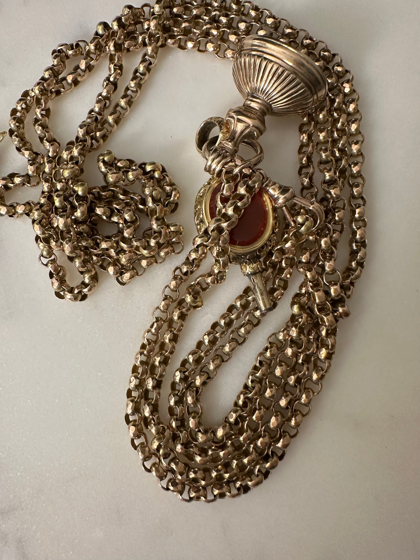 Victorian Long Rolo Belcher Chain 9k 46g