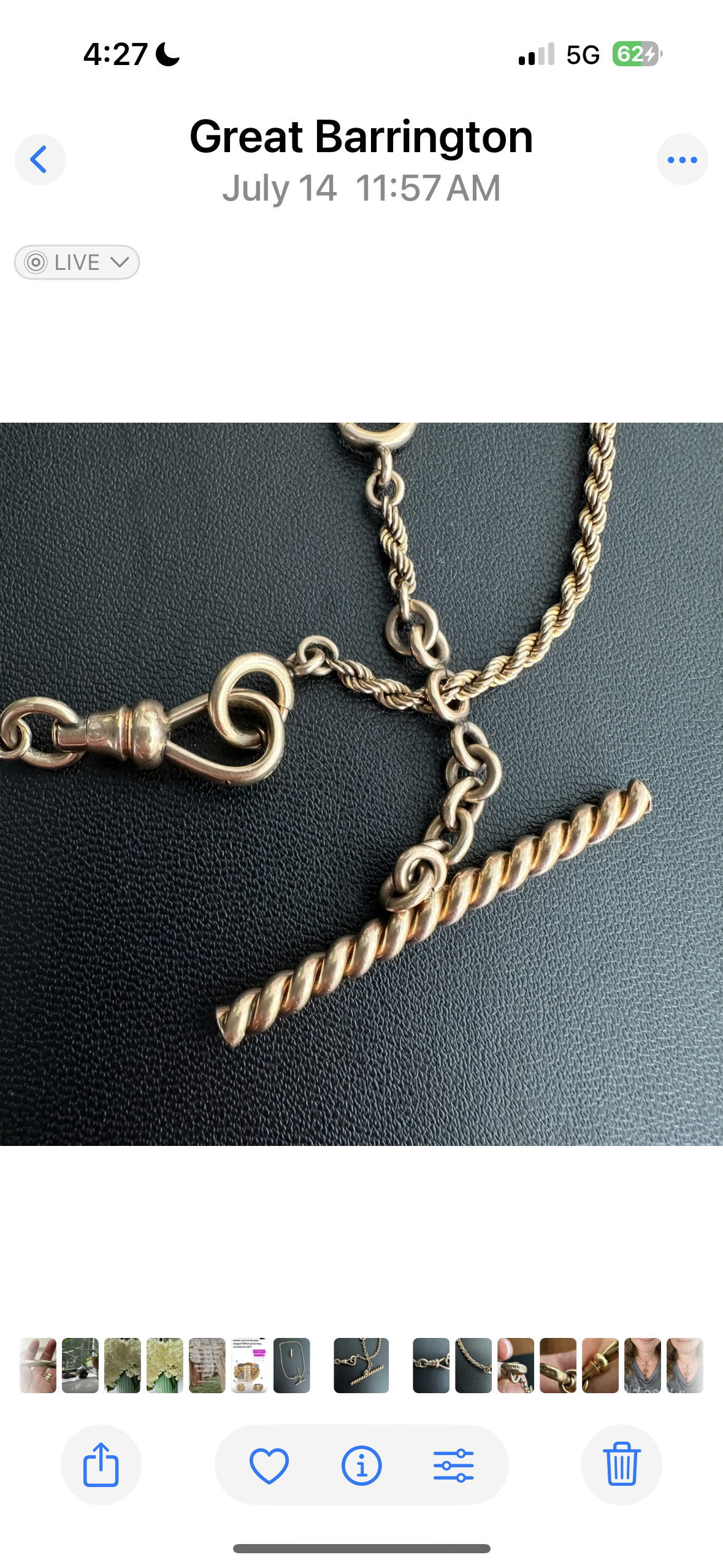 Victorian 10k watch chain with dog clip & Albert bar marked Simmons