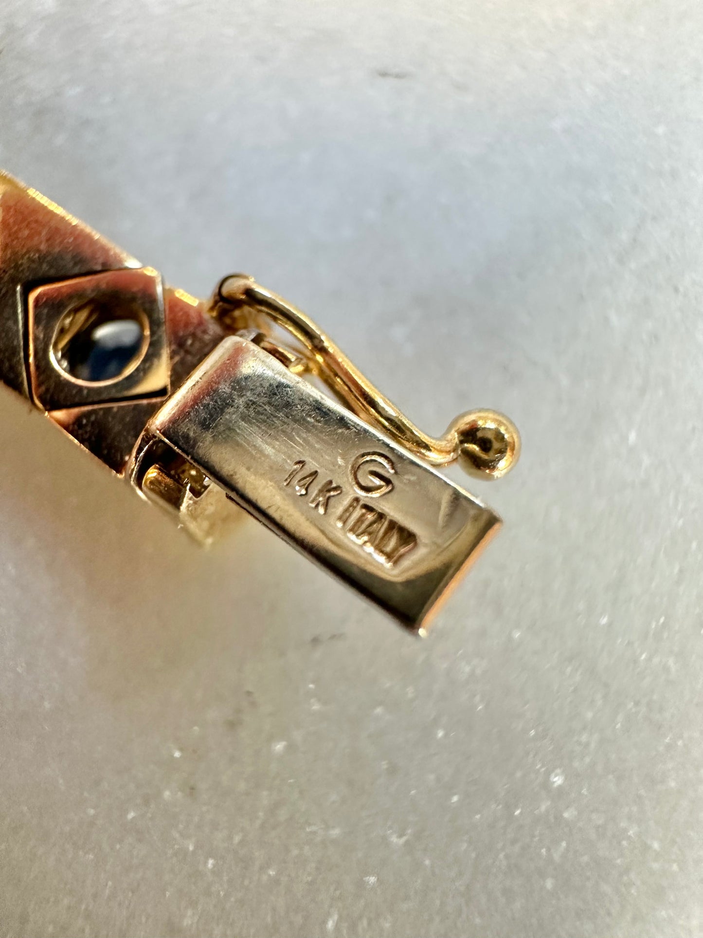 Vintage 14k Diamond Sapphire Bracelet