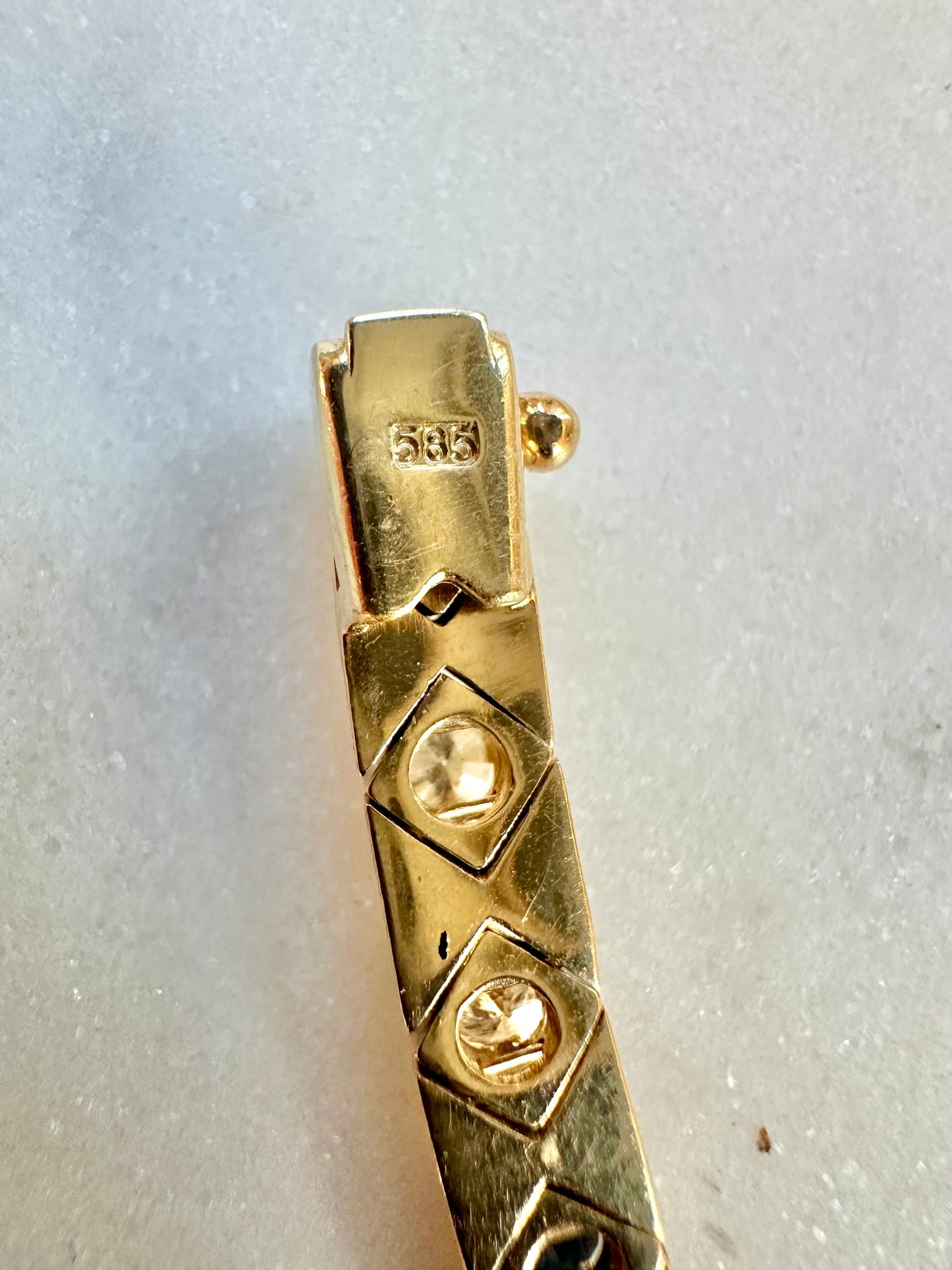 Vintage 14k Diamond Sapphire Bracelet
