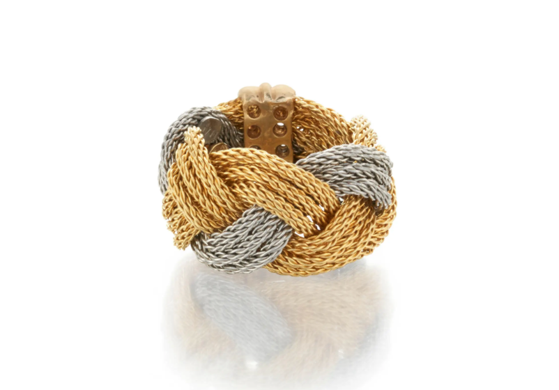 Henry Dunay 18K Gold, Platnium  Diamond Ring  size 7