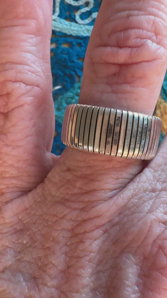 Godfrey Carter  Sterling silver tubogas ring yes !