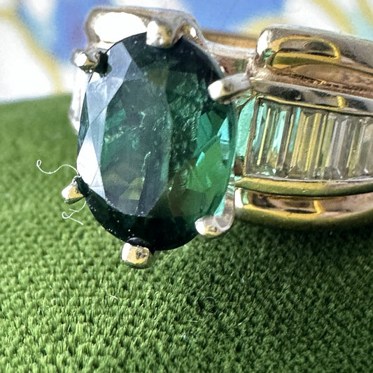 14k Tourmaline And Diamond Ring W/Appraisal
