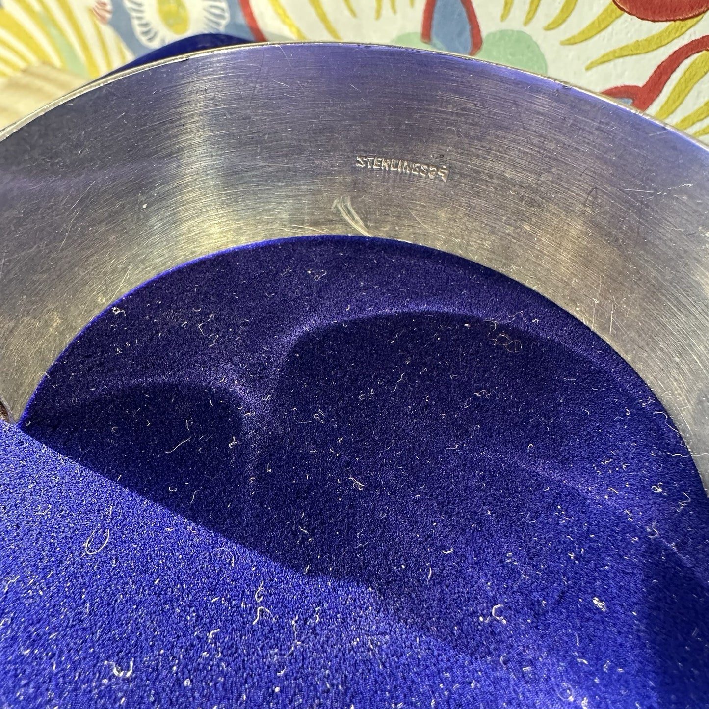 Antique Victorian Sterling Silver Engraved Scroll Wide Bangle Bracelet 58.8g