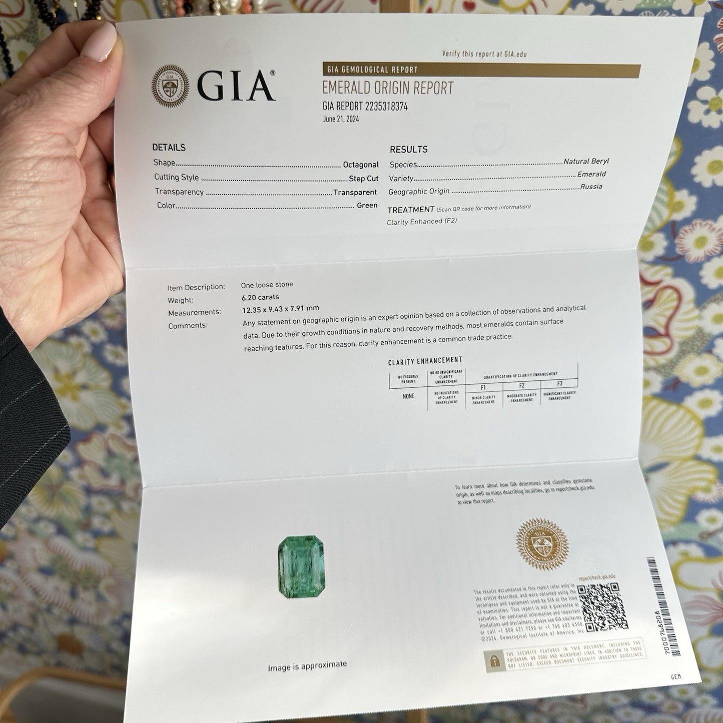 Natural GIA   Emerald 6+ Cttw