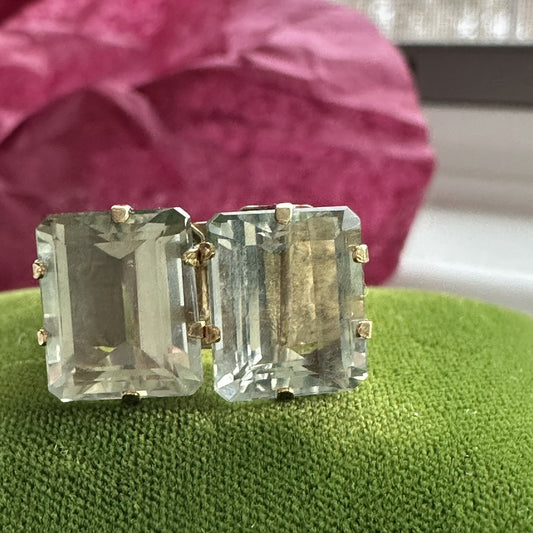 Vintage 14k 8+ Cttw  Green Stone Ring 5.4 G