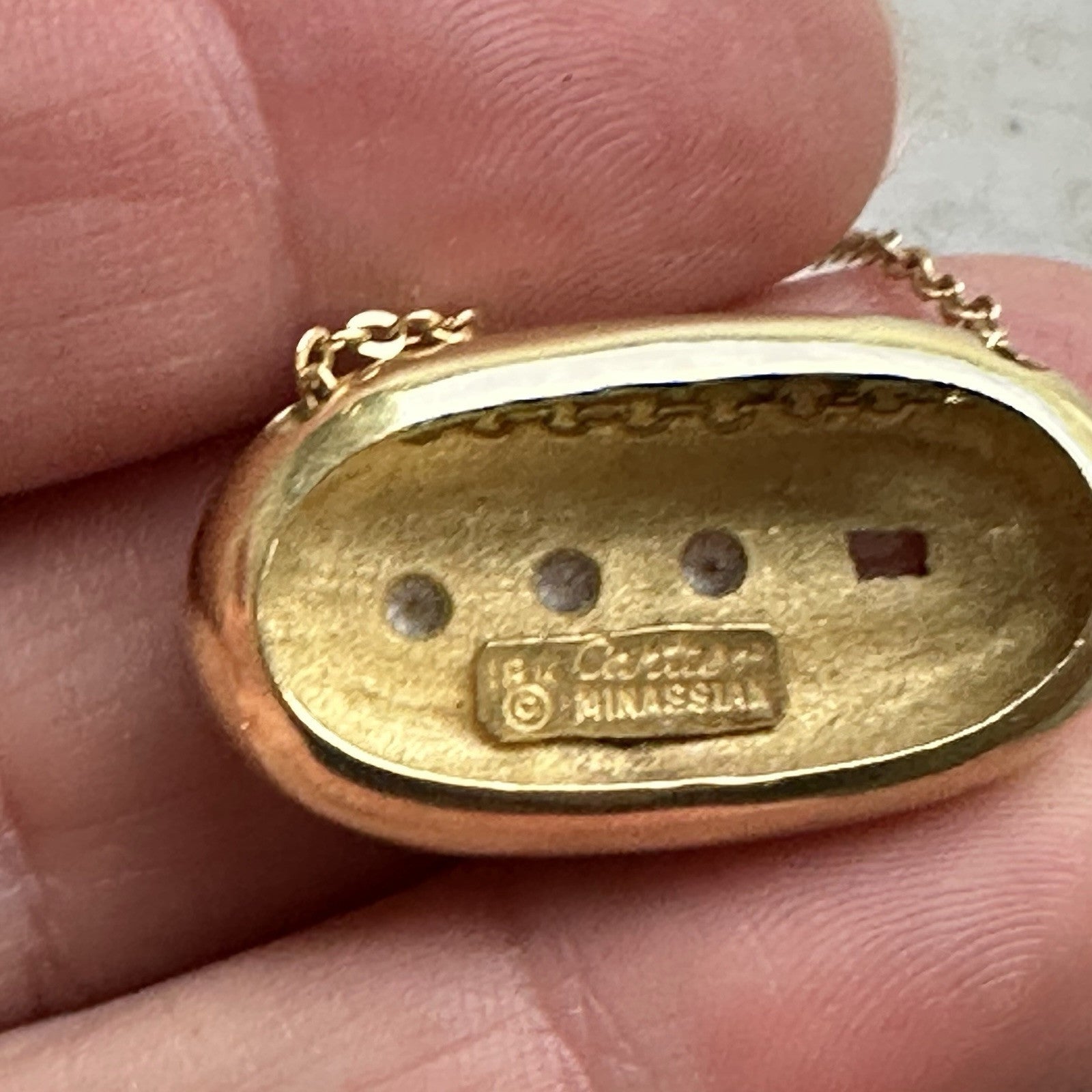 Cartier Vintage Morse Code 18k Necklace w/ Valuation Report