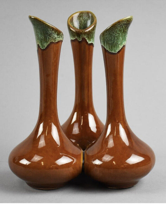 Mid Century Van Briggle Triple Gourd Bud Vase