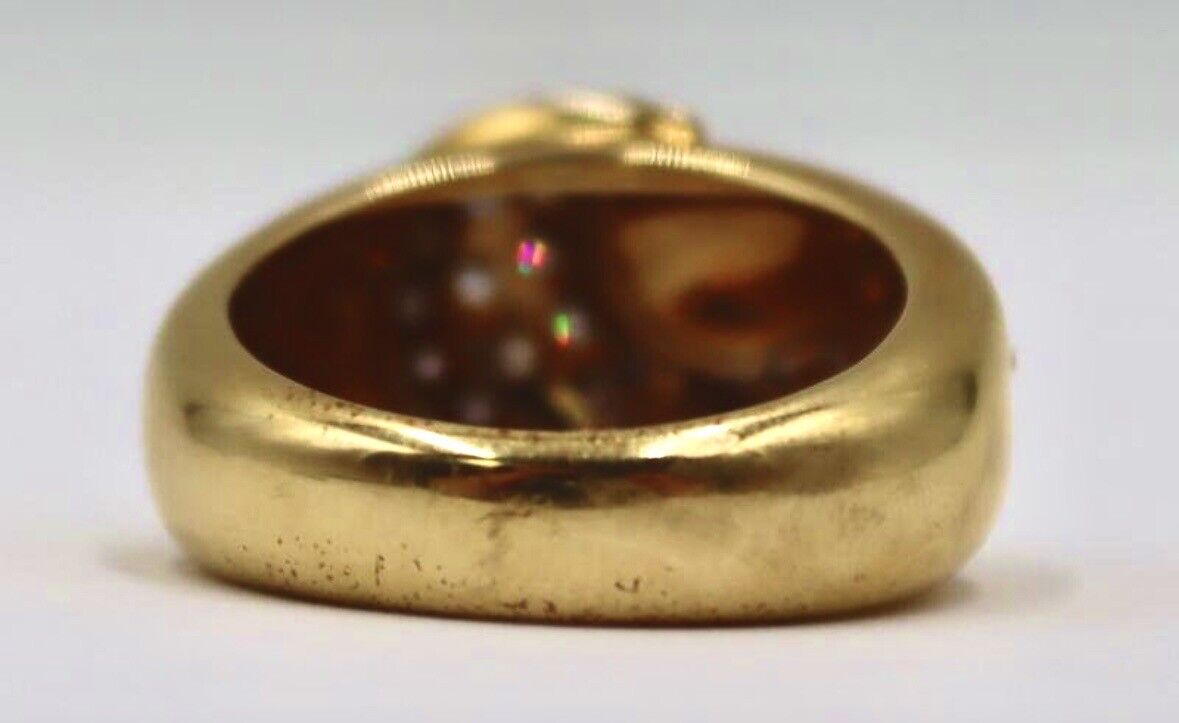 18k Gold Diamond Fortunoff Bombe Cocktail Ring