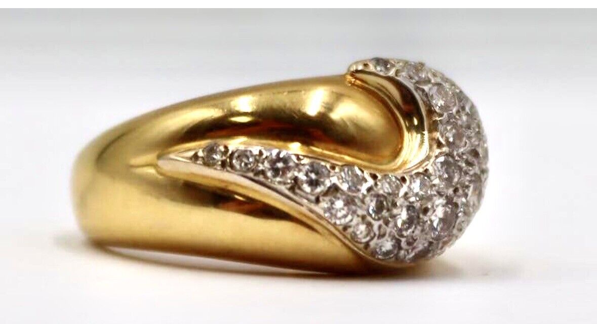 18k Gold Diamond Fortunoff Bombe Cocktail Ring