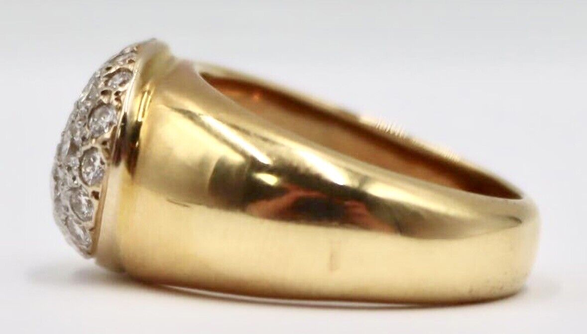 18k Gold Diamond Fortunoff Bombe Cocktail Ring