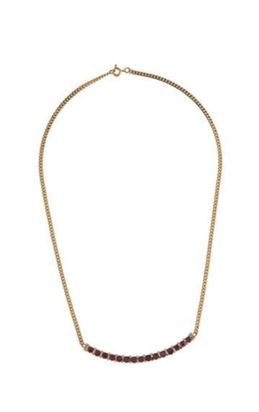 18k Gold Ruby Collar Necklace