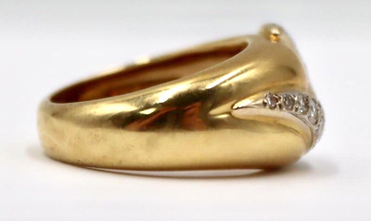 18k Gold Diamond Fortunoff Bombe Cocktail Ring